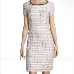 Silver Chain and Pearl Embellished Dress SZ 8